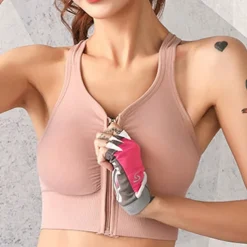 Women's Light Support Sports Bra Running Bra Open Back Removable Pad Bra Top Padded Fitness Leisure Sports Running Breathable Lightweight Soft Black Pink Blue Solid Colored