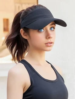 Women's lightweight, quick drying, breathable sports top sun hat - stylish and practical, suitable for golf, running, tennis and other outdoor activities