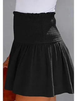 Women's Linen-Inspired Shorts Shorts Slacks Streetwear Casual Short Natural Plain Elastic Waist Comfy Outdoor Comfortable Street Daily Wear Almond Grey Black Pink Summer Regular Fit