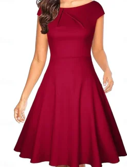 Women's Long Dress Maxi Dress Casual Dress Maxi Dress A Line Dress Basic Casual Vacation Party Work Regular Fit Plain Sleeveless Crew Neck Black Wine Red Summer Spring