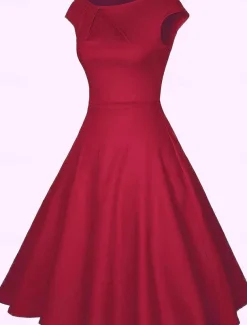 Women's Long Dress Maxi Dress Casual Dress Maxi Dress A Line Dress Basic Casual Vacation Party Work Regular Fit Plain Sleeveless Crew Neck Black Wine Red Summer Spring