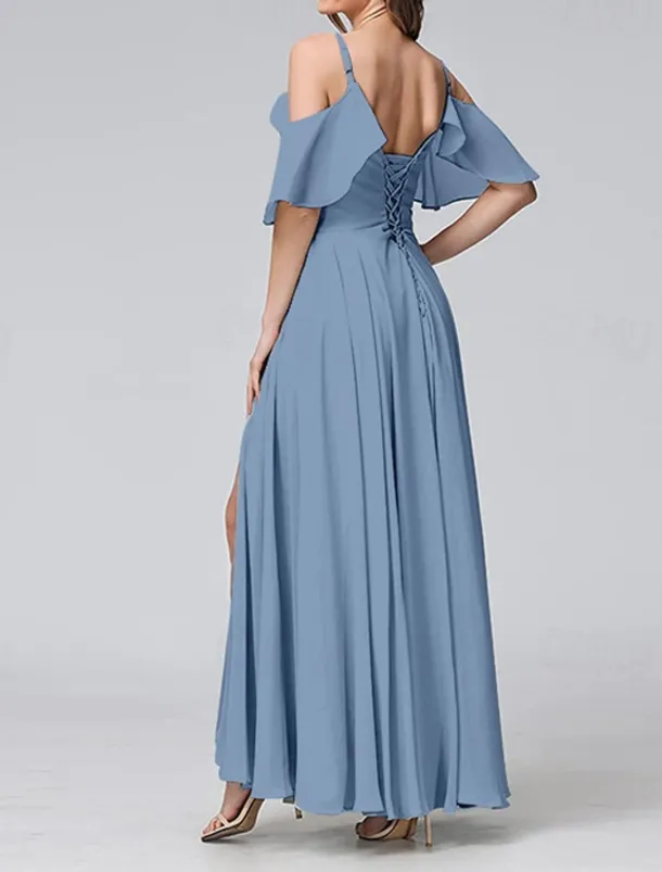Women's Long Dress Maxi Dress Prom Dress Party Dress Cocktail Dress Wedding Guest Dress Fashion Party Special Occasion Date Regular Fit Plain Short Sleeve V Neck Yellow Light Green Blue Green Summer