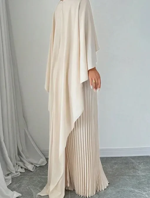Women's Long Dress Maxi Dress Casual Dress Fashion Batwing Sleeve Outdoor Party Holiday Regular Fit Plain Long Sleeve Crew Neck Black Red Beige Summer