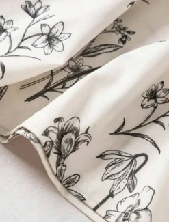 Women's Long Skirt Maxi Skirts Patchwork Floral Graphic Vacation Date Summer Elegant White