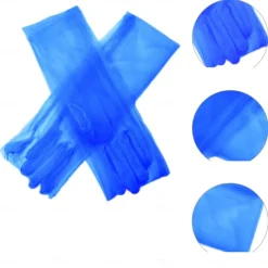 Women's Long Stretchy Mesh Tulle Sheer Gloves Costume Wedding Opera Halloween Party 1920's Dance Gloves