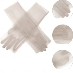 Women's Long Stretchy Mesh Tulle Sheer Gloves Costume Wedding Opera Halloween Party 1920's Dance Gloves