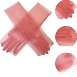 Women's Long Stretchy Mesh Tulle Sheer Gloves Costume Wedding Opera Halloween Party 1920's Dance Gloves