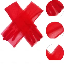 Women's Long Stretchy Mesh Tulle Sheer Gloves Costume Wedding Opera Halloween Party 1920's Dance Gloves