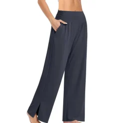 Women's Loungewear Pants Pure Color Sport Simple Comfort Home Daily Vacation Long Pant Pocket Summer Spring