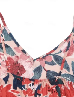 Women's Maxi Dress Casual Dress Swing Dress A Line Dress Stylish Casual Vacation Daily Regular Fit Floral Sleeveless Strap Orange Summer