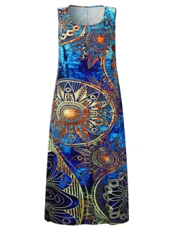 Women's Maxi Dress Casual Dress T Shirt Dress Tee Dress Sundress Basic Outdoor Vacation Party Regular Fit Floral Short Sleeve Crew Neck Red Blue Green Summer Spring