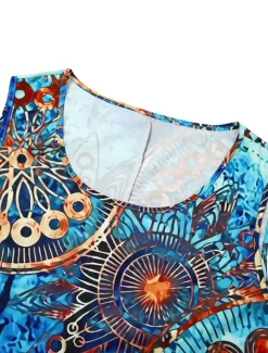 Women's Maxi Dress Casual Dress T Shirt Dress Tee Dress Sundress Basic Outdoor Vacation Party Regular Fit Floral Short Sleeve Crew Neck Red Blue Green Summer Spring