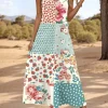 Women's Maxi Dress Casual Dress Sundress A Line Dress Bohemia Vacation Tropical Vacation Casual Daily Regular Fit Floral Graphic Butterfly Sleeveless V Neck Light Yellow Summer Spring