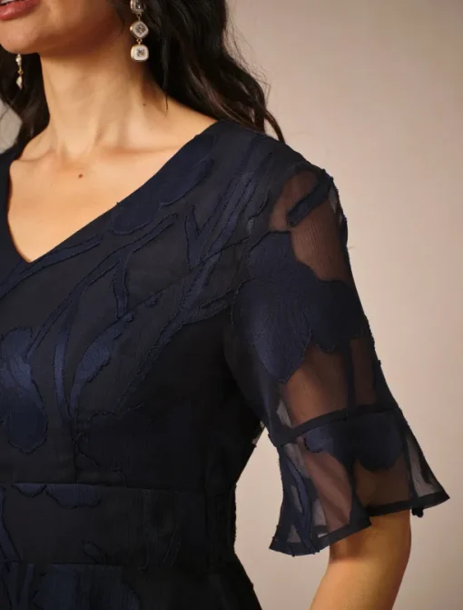 Women's Maxi Dress Cocktail Dress Wedding Guest Dress Semi Formal Dress A Line Dress Elegant Work Birthday Flutter Sleeve Wedding Guest Cocktail Party Formal Evening Regular Fit Solid Color Plain