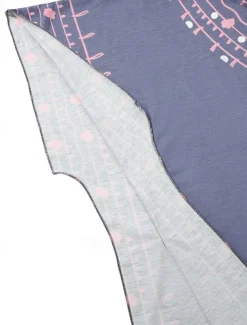 Women's Maxi long Dress Long Dress Maxi Dress Casual Dress T Shirt Dress Tee Dress Boho Dress Print Dress Fashion Bohemian Casual Outdoor Vacation Daily Loose Fit Floral Short Sleeve V Neck Sky Blue