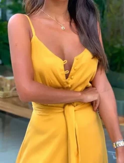 Women's Maxi long Dress Maxi Dress White Dress Graduation Dress Summer Dress Elegant Modern Wedding Party Daily Slim Pure Color Sleeveless Spaghetti Strap White Yellow Red Blue Summer Spring