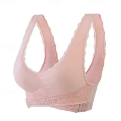 Women's Medium Support Sports Bra Running Bra Open Back Cross Back Bra Top Padded Fitness Leisure Sports Running Breathable Lightweight Soft Watermelon Red Black White Solid Colored