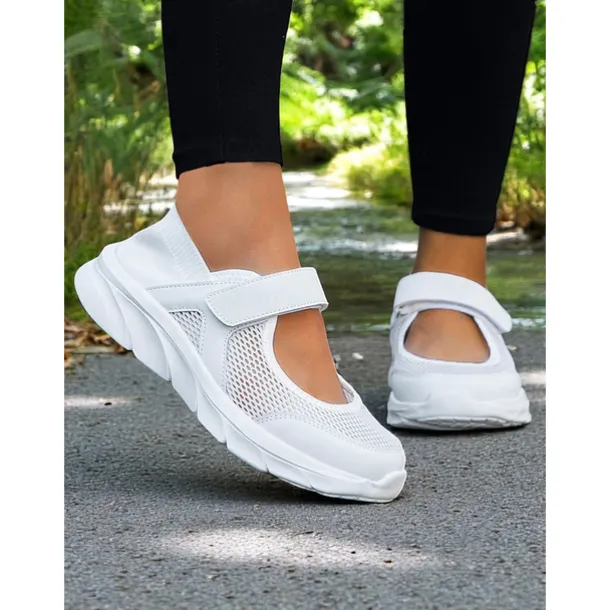 Women's Mesh Velcro - Strap Mary Jane Running Shoes – Breathable & Easy - Wear Style for Nature Walks, Shopping Trips & Camping Trips