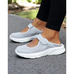Women's Mesh Velcro - Strap Mary Jane Running Shoes – Breathable & Easy - Wear Style for Nature Walks, Shopping Trips & Camping Trips