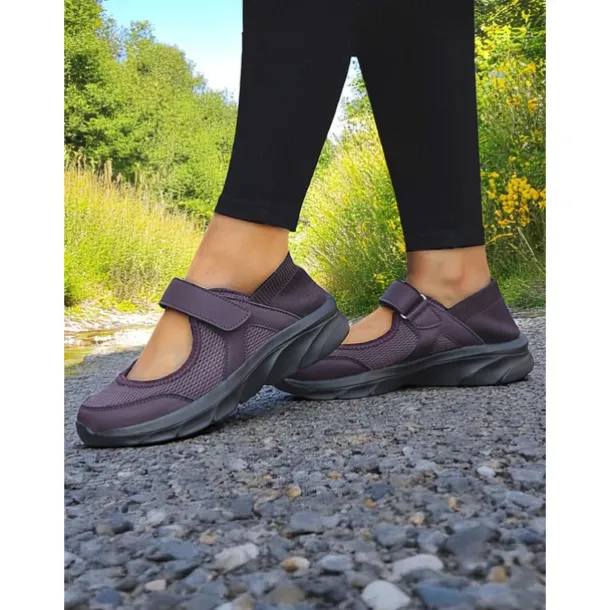 Women's Mesh Velcro - Strap Mary Jane Running Shoes – Breathable & Easy - Wear Style for Nature Walks, Shopping Trips & Camping Trips