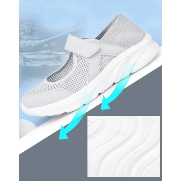 Women's Mesh Velcro - Strap Mary Jane Running Shoes – Breathable & Easy - Wear Style for Nature Walks, Shopping Trips & Camping Trips