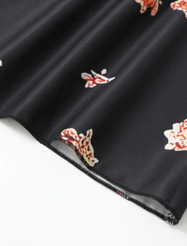 Women's Midi Dress Boho Dress Print Dress Western Dress Fashion Outdoor Vacation Weekend Regular Fit Plain Long Sleeve V Neck Black Summer