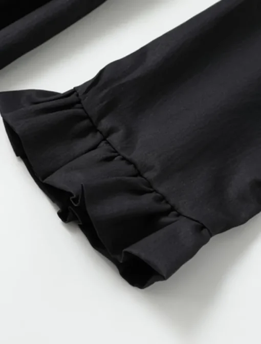 Women's Midi Dress Boho Dress Print Dress Western Dress Fashion Outdoor Vacation Weekend Regular Fit Plain Long Sleeve V Neck Black Summer