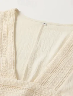 Women's Midi Dress Boho Dress Western Dress Fashion Outdoor Vacation Holiday Regular Fit Plain Long Sleeve V Neck Apricot Summer