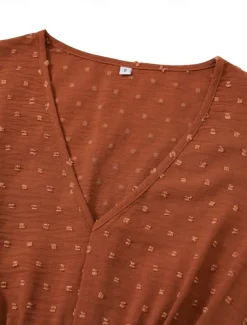 Women's Midi Dress Casual Dress Swing Dress A Line Dress Stylish Basic Casual Vacation Daily Regular Fit Plain Short Sleeve V Neck Light Green Red Summer Spring