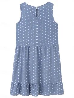 Women's Midi Dress Casual Dress Tank Dress Stylish Casual Vacation Daily Regular Fit Polka Dot Sleeveless Crew Neck Yellow Sky Blue Green Spring Fall