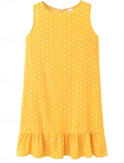 Women's Midi Dress Casual Dress Tank Dress Stylish Casual Vacation Daily Regular Fit Polka Dot Sleeveless Crew Neck Yellow Sky Blue Green Spring Fall