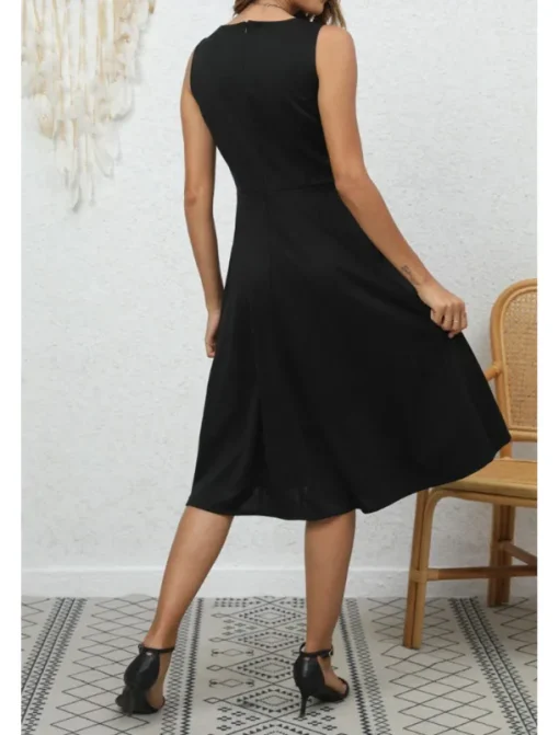 Women's Midi Dress Party Dress Cocktail Dress Fashion Party Birthday Date Regular Fit Plain Sleeveless V Neck Black Wine Blue Dark Green Summer