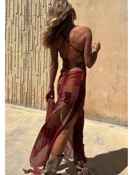 Women's Midi Dress Slip Dress Fashion Weekend Summer Dress Regular Fit Flower Sleeveless Spaghetti Strap Red Blue Brown Summer