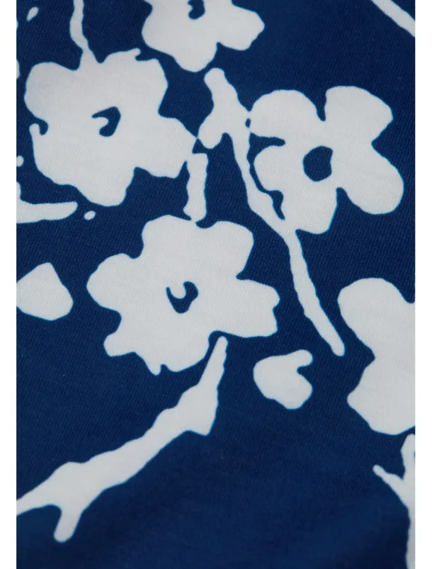 Women's Midi Dress T Shirt Dress Tee Dress Sundress Summer Dress Midi Dress Bohemia Sexy Boho Vacation Party Holiday Regular Fit Floral Short Sleeve Sweetheart Dark Blue Summer Spring