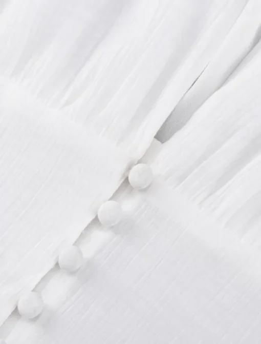 Women's Midi Dress White Dress Graduation Dress Party Dress Fashion Modern Party Birthday Date Regular Fit Plain Short Sleeve V Neck Black White Summer