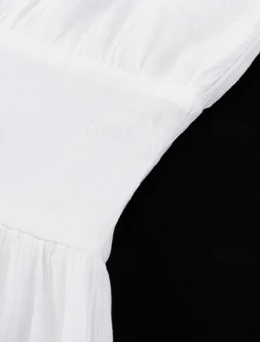 Women's Midi Dress White Dress Graduation Dress Party Dress Fashion Modern Party Birthday Date Regular Fit Plain Short Sleeve V Neck Black White Summer