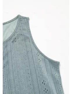 Women's Midi Dress White Dress Casual Dress Tank Dress Boho Dress Basic Classic Casual Outdoor Daily Regular Fit Plain Sleeveless Split Neck Black White Pink Green Summer Spring