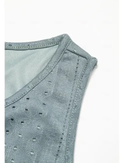 Women's Midi Dress White Dress Casual Dress Tank Dress Boho Dress Basic Classic Casual Outdoor Daily Regular Fit Plain Sleeveless Split Neck Black White Pink Green Summer Spring