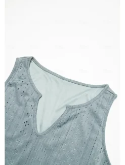 Women's Midi Dress White Dress Casual Dress Tank Dress Boho Dress Basic Classic Casual Outdoor Daily Regular Fit Plain Sleeveless Split Neck Black White Pink Green Summer Spring