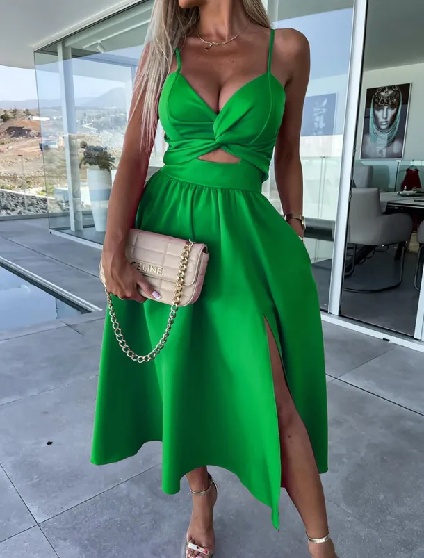 Women's Midi Dress White Dress Graduation Dress Slip Dress A Line Wedding Party Date Regular Fit Sleeveless Strap Black White Pink Fuchsia Summer