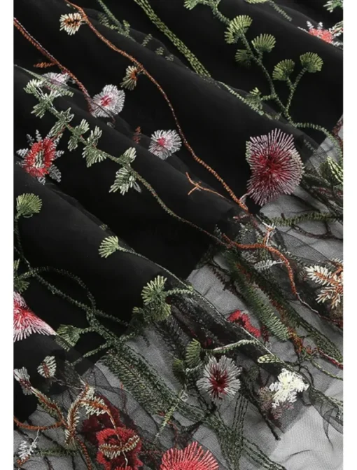 Women's Mini Dress A Line Dress Tulle Dress Elegant Party Cocktail Outdoor Party Wedding Guest Regular Fit Floral Short Sleeve Crew Neck Black White Red Blue Summer