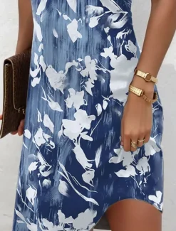 Women's Mini Dress Casual Dress Summer Dress Vacation Casual Daily Regular Fit Floral Graphic Sleeveless Halter Neck Pink Blue Green Summer