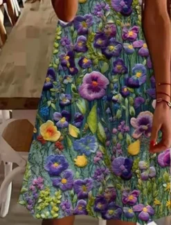 Women's Mini Dress Casual Dress Elegant Tropical Hawaiian Daily Regular Fit Floral Short Sleeve Crew Neck Teal Summer