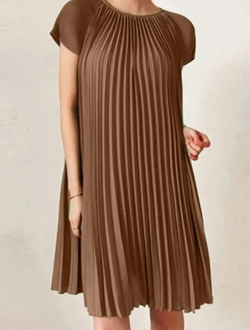Women's Mini Dress Casual Dress T Shirt Dress Tee Dress Basic Casual Vacation Daily Regular Fit Plain Short Sleeve Crew Neck Black Brown Green Summer