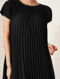 Women's Mini Dress Casual Dress T Shirt Dress Tee Dress Basic Casual Vacation Daily Regular Fit Plain Short Sleeve Crew Neck Black Brown Green Summer
