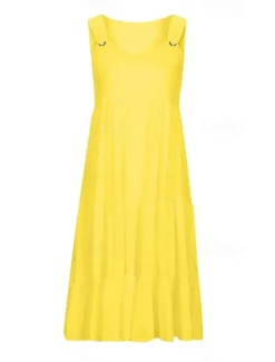 Women's Mini Dress Casual Dress Slip Dress Stylish Basic Casual Vacation Daily Regular Fit Plain Sleeveless V Neck Black White Yellow Pink Summer Spring