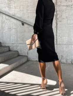 Women's Mini Dress Casual Dress Summer Dress Stylish Casual Vacation Daily Date Regular Fit Plain Long Sleeve Lapel Black White Green Summer Spring