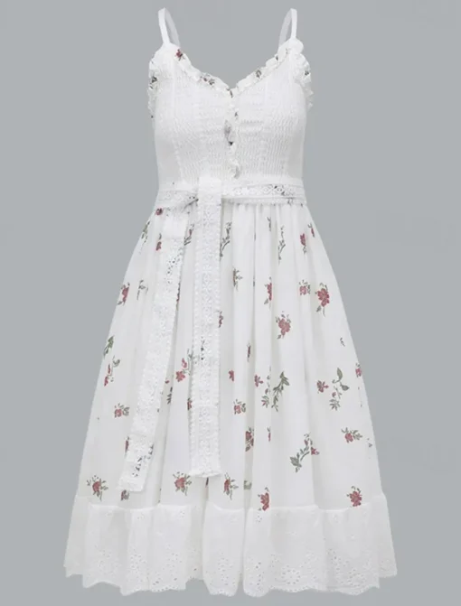Women's Mini Dress Casual Dress Summer Dress Slip Dress Boho Dress Vintage Vacation Daily Going out Regular Fit Floral Sleeveless Straps Black White Summer