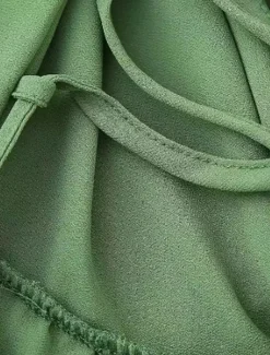 Women's Mini Dress Summer Dress Fashion Modern Outdoor Vacation Going out Regular Fit Plain Long Sleeve V Neck Black White Blue Dark Green Summer