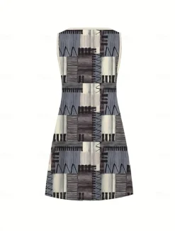 Women's Mini Dress Sundress A Line Dress Off The Shoulder Dress Vacation Casual Boho Holiday Beach Regular Fit Ombre Graphic Animal Sleeveless Crew Neck Blue Summer Spring